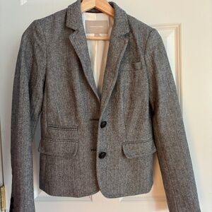Banana Republic grey wool herringbone blazer